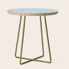 Retro Gurgle Fish Vases On Stripes - Blue And Teal Side Table Gallery Image 1