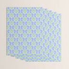 Retro Gurgle Fish Vases On Stripes - Blue And Teal Wrapping Paper Gallery Image 3