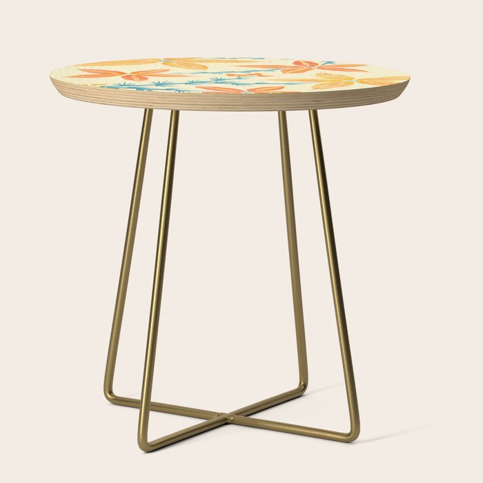 Vintage Tropical Flower Print Side Table Gallery Image 1