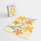 Vintage Tropical Flower Print Jigsaw Puzzle Gallery Image 2