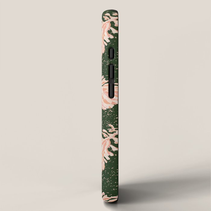 Dancing Pinecones in Forest Green & Pink iPhone Case Gallery Image 2