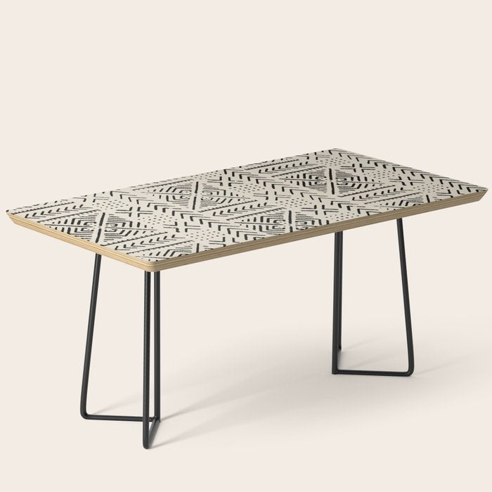 Line Mud Cloth // Bone Coffee Table Gallery Image 1