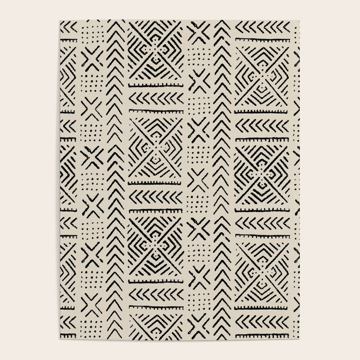 Line Mud Cloth // Bone Poster Gallery Image 4