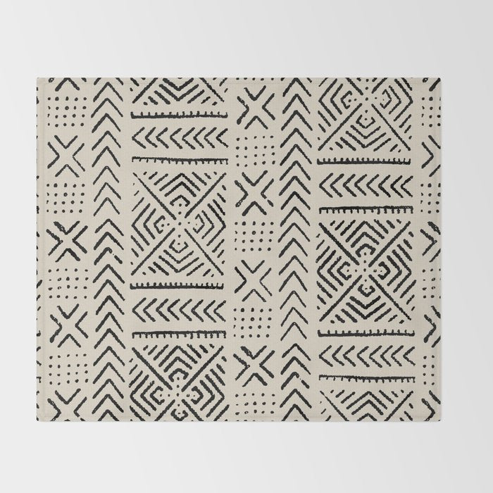 Line Mud Cloth // Bone Throw Blanket Gallery Image 2
