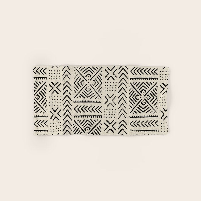 Line Mud Cloth // Bone Bath Towel Gallery Image 1