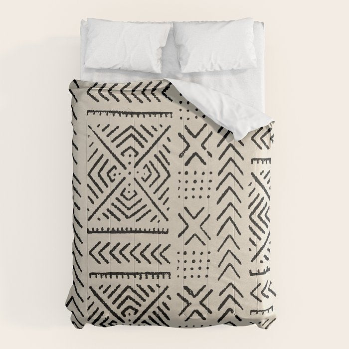 Line Mud Cloth // Bone Comforter Gallery Image 1