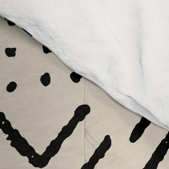 Line Mud Cloth // Bone Comforter Gallery Image 4