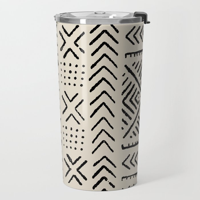 Line Mud Cloth // Bone Travel Mug Gallery Image 2