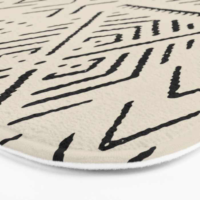Line Mud Cloth // Bone Bath Mat Gallery Image 3