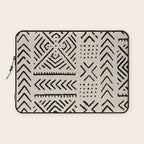 Line Mud Cloth // Bone Laptop Sleeve Gallery Image 1