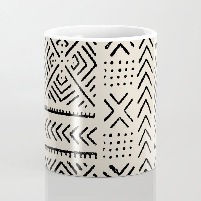 Line Mud Cloth // Bone Coffee Mug Gallery Image 4