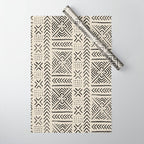 Line Mud Cloth // Bone Wrapping Paper Gallery Image 1