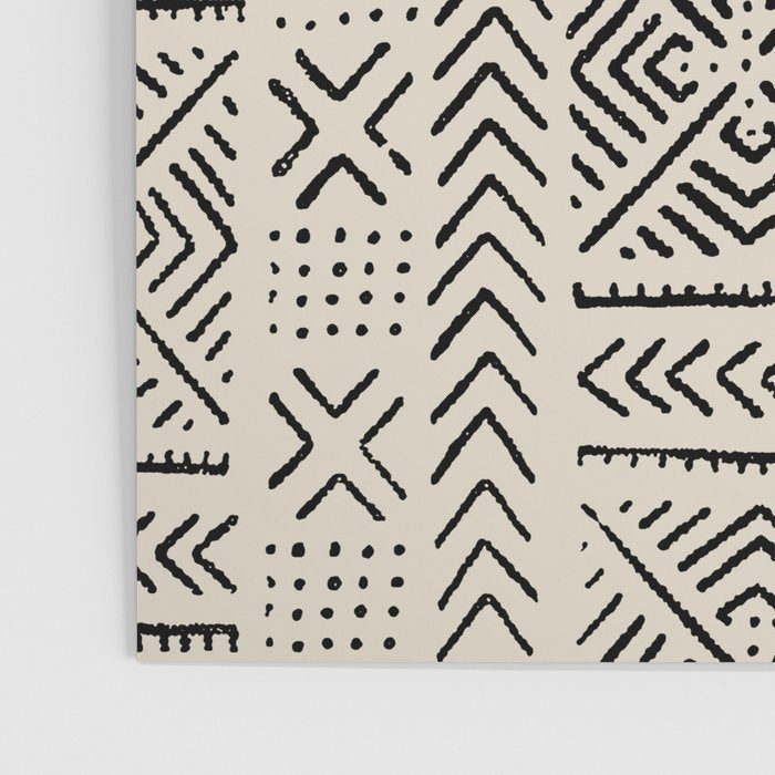 Line Mud Cloth // Bone Poster Gallery Image 3
