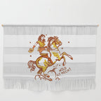 Funny Cowgirl On A Horse Wall Hanging Gallery Image 1