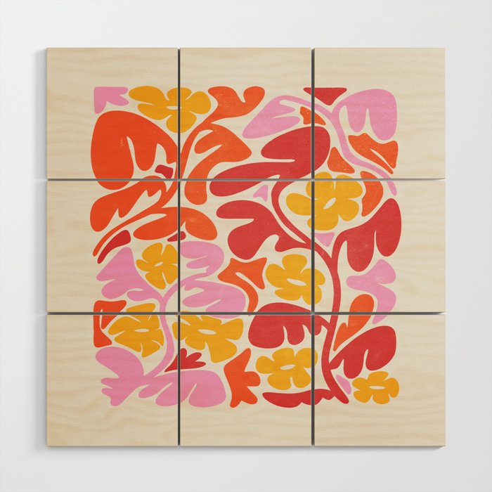 Retro Garden Wood Wall Art Gallery Image 1