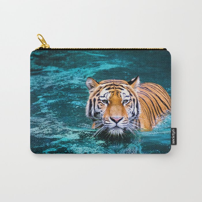 Tiger in Water Carry All Pouch Gallery Image 1
