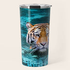 Tiger in Water Travel Mug Gallery Image 1