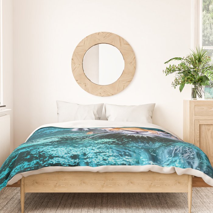 Tiger in Water Duvet Cover Gallery Image 3