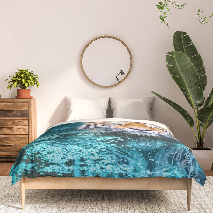 Tiger in Water Comforter Gallery Image 3
