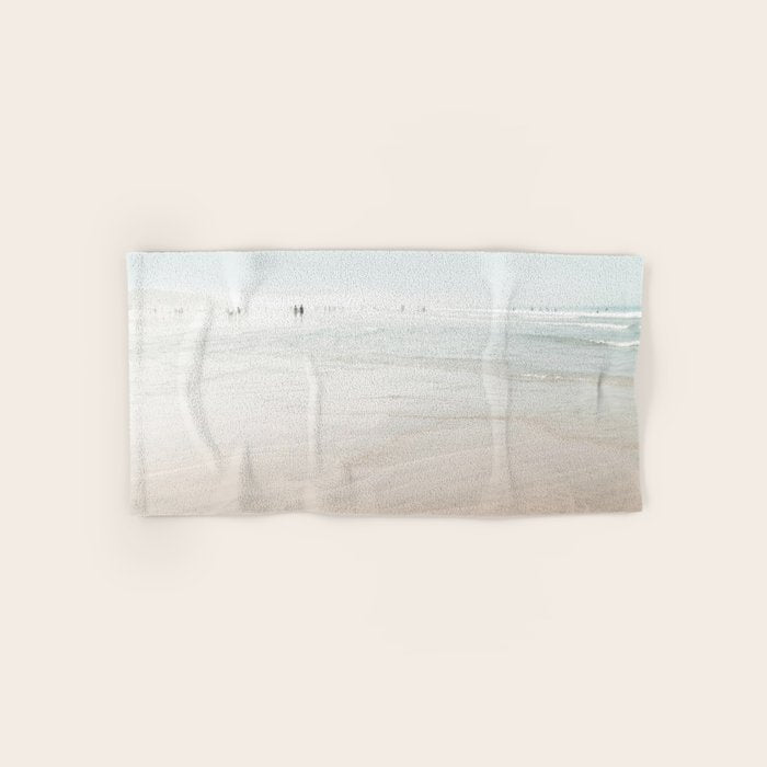 At The Beach (six) - minimal beach series - ocean sea photography by Ingrid Beddoes Bath Towel Gallery Image 1