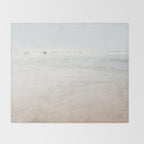 At The Beach (six) - minimal beach series - ocean sea photography by Ingrid Beddoes Throw Blanket Gallery Image 2