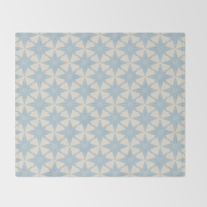 Baby Blue Paper Stars Large  Throw Blanket Gallery Image 2