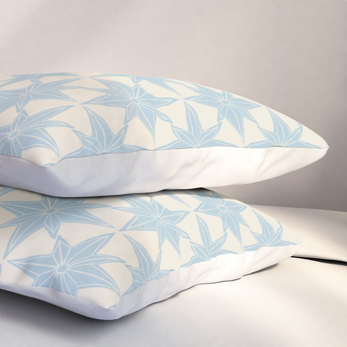 Baby Blue Paper Stars Large  Pillow Sham Gallery Image 3