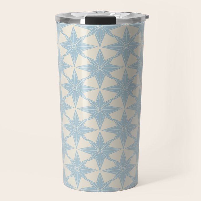 Baby Blue Paper Stars Large  Travel Mug Gallery Image 1
