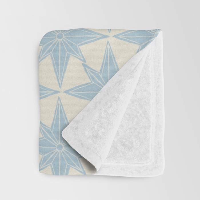 Baby Blue Paper Stars Large  Throw Blanket Gallery Image 3