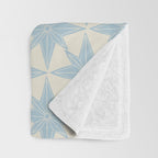 Baby Blue Paper Stars Large  Throw Blanket Gallery Image 3