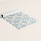 Baby Blue Paper Stars Large  Yoga Mat Gallery Image 2