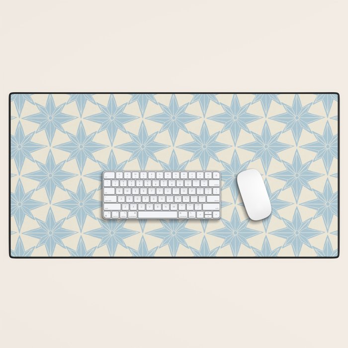 Baby Blue Paper Stars Large  Desk Mat Gallery Image 1