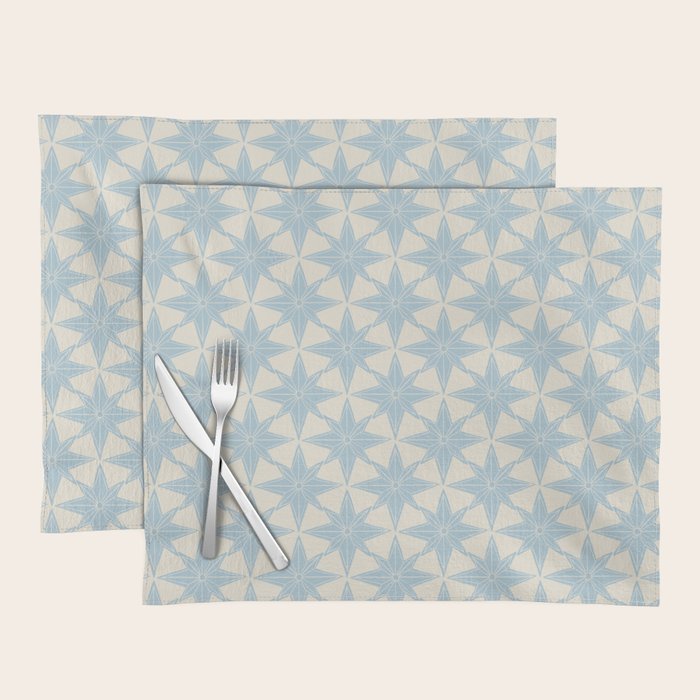 Baby Blue Paper Stars Large  Placemat Gallery Image 1