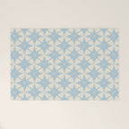 Baby Blue Paper Stars Large  Welcome Mat Gallery Image 1