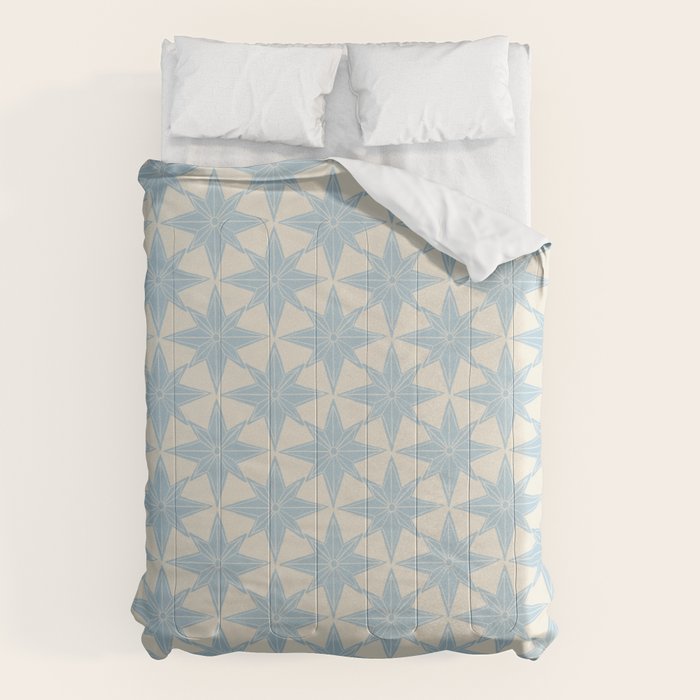 Baby Blue Paper Stars Large  Comforter Gallery Image 6