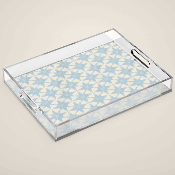 Baby Blue Paper Stars Large  Acrylic Tray Gallery Image 1