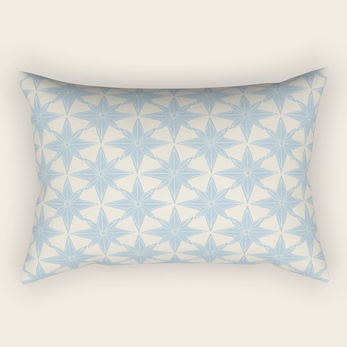 Baby Blue Paper Stars Large  Rectangular Pillow Gallery Image 1