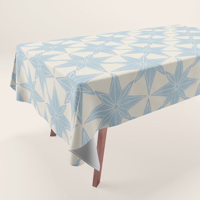 Baby Blue Paper Stars Large  Tablecloth Gallery Image 1