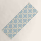 Baby Blue Paper Stars Large  Yoga Mat Gallery Image 1