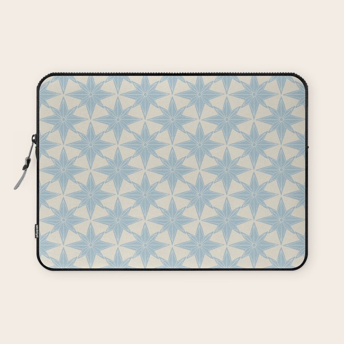Baby Blue Paper Stars Large  Laptop Sleeve Gallery Image 1