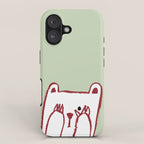 No peeking polar bear iPhone Case Gallery Image 1