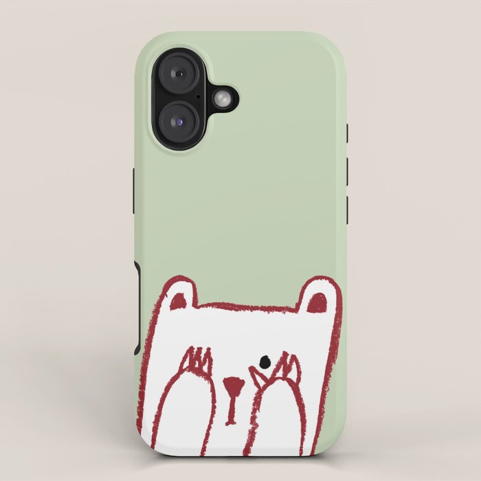 No peeking polar bear iPhone Case Gallery Image 1