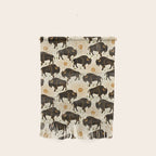 Bison - black, gold, moss green, and cream Wall Hanging Gallery Image 1