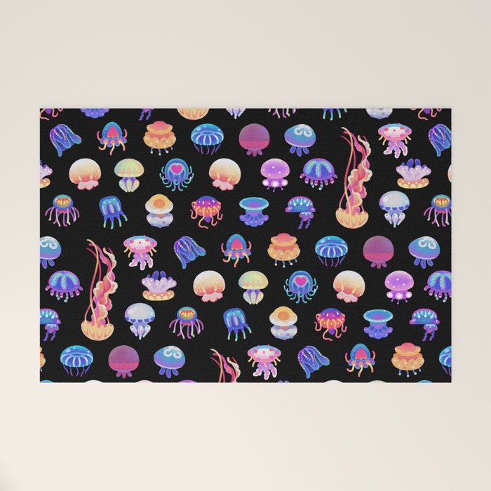 Jellyfish Day - pastel Welcome Mat Gallery Image 1