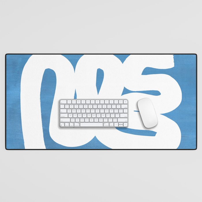 Baby Blue Wiggle Run Desk Mat Gallery Image 1
