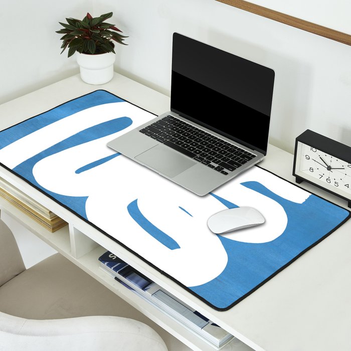 Baby Blue Wiggle Run Desk Mat Gallery Image 2