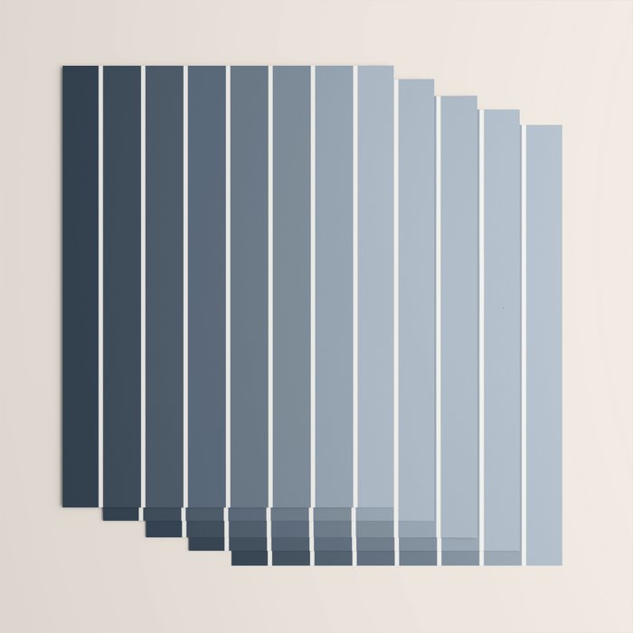 Gradient Arch II Natural Blue Mid Century Modern Rainbow Wrapping Paper Gallery Image 3