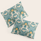Celestial Unicorns In Turquoise and Gold Pillow Sham Gallery Image 3