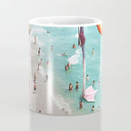 Flamingos on the Beach, Wildlife Surrealism Birds, Nature Flamingo Fantasy Beach Summer Photography Coffee Mug Gallery Image 4