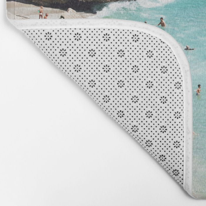 Flamingos on the Beach, Wildlife Surrealism Birds, Nature Flamingo Fantasy Beach Summer Photography Bath Mat Gallery Image 2